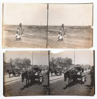 cca 1910 24 db sztereófotó Kínából és Japánból (volt cári hadihajó, templom Nagaszakiban, Hong Kong ...