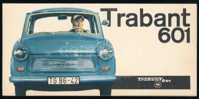 1964 Trabant 601, kihajtható, képekkel illusztrált, magyar nyelvű ismertető prospektus. VEB Sachsenring - Automobilwerke Zwickau, DDR. Jó állapotban, 28,5x20 cm