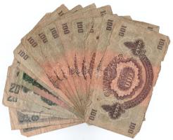 1944. 1p-100p "Vöröshadsereg Parancsnoksága" (16x) T:III-III- közte szakadás, folt, anyagh...