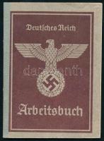 1941 Német Birodalmi munkakönyv, bejegyzésekkel, jó állapotban / Deutsches Reich Arbeitsbuch / German Third Reich workers ID booklet, in good condition