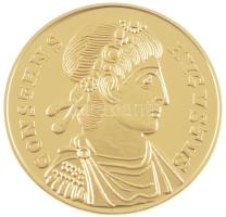 DN Történelmi aranypénzek - Flavius Iulius Constans Augustus aranyozott Cu-Ni utánveret COPY beütéssel (20g/38,61mm) T:PP