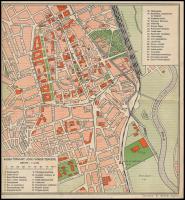2 db térkép 1939-ből: Kassa város, Budapest-Kassa. terv Bodnár Gyula 24x23 cm