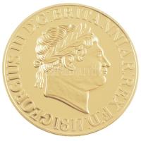 DN Történelmi aranypénzek - III. György sovereign aranyozott Cu-Ni utánveret COPY beütéssel (20g/38,61mm) T:PP