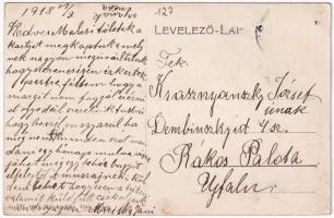 1918 Vágbeszterce, Povazská Bystrica; Katolikus és izraelita templom, zsinagóga, Fő tér. Szecessziós...