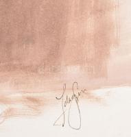 Jakab Gyula (1910-1991): Női akt, diópác papír, 34x24 cm