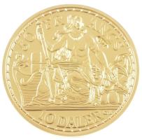 DN "Történelmi aranypénzek - IX. Keresztély 10 daler, 1904" aranyozott Cu-Ni utánveret &qu...