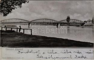 1906 Lippa, Lipova; híd. Zeitler Lajos kiadása / bridge (EK)