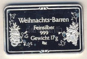 NSZK 1989. "Karácsony" Ag tömb 17g T:PP