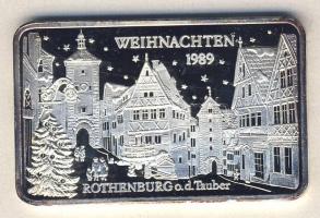 NSZK 1989. "Karácsony" Ag tömb 17g T:PP