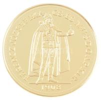 DN "Történelmi aranypénzek - 1908. 100K / Ferenc József" aranyozott Cu-Zn utánveret "COPY" beütéssel, kapszulában (26,33g/38mm) T:PP