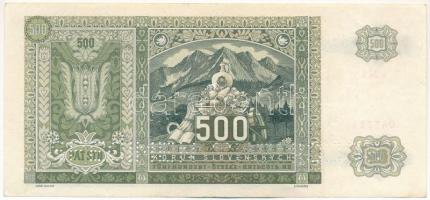 Szlovákia 1941. 500K "8 Nk 047718", "SPECIMEN (MINTA)" perforációval T:III 
Slo...