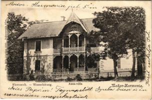 1903 Modor-Harmónia, Modra; Anna villa, Vízvezeték. Blau Béla kiadása / villa, Wasserleitung (EK)