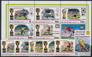 Labdarúgó-világbajnokság sor + kisív, Soccer World Cup set + mini sheet set