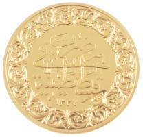DN "Történelmi aranypénzek - V. Mehmed 500 Kurus 1915" aranyozott Cu-Zn utánveret "CO...