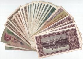 30db-os vegyes pengő és inflációs pengő bankjegy tétel T:III-III- közte folt, szakadás