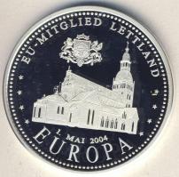 Európai Unió DN "Lettország EU-tag" Ag emlékérem 20g T:PP