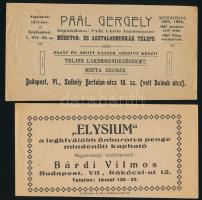 cca 1910-1920 5 db különféle számolócédula