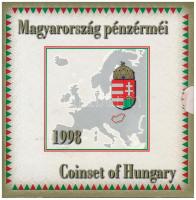 1998. 50f-200Ft (10xklf) forgalmi sor + 1998. 100Ft alpakka "1848-1849. Szabadságharc 150. évfordulójára", "Magyarország pénzérméi" dísztokban T:1, BU patina Adamo FO31