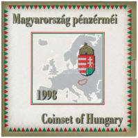 1998. 50f-200Ft (10xklf) forgalmi sor + 1998. 100Ft alpakka "1848-1849. Szabadságharc 150. évfordulójára", "Magyarország pénzérméi" dísztokban T:1, BU patina Adamo FO31