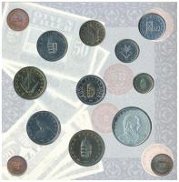 1997. 50f-200Ft (10xklf) forgalmi sor, benne 200Ft Ag "Deák" T:BU patina 
Adamo FO30