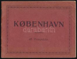 cca 1900 Koppenhága, városképes album 48 db képpel