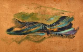 Kernstok Károly (1873-1940): Dunapart, 1910-19 körül. Olaj, vászon. Jelezve jobbra lent: "Kuruc...