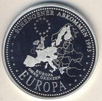 Európai Unió DN "Schengeni megállapodások" Ag emlékérem 20g T:PP