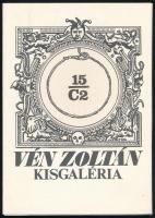 Vén Zoltán: Kisgaléria. 15 db jelzett rézkarc mappában. Sorszámozott, jelzettek 029/150, 12x9,5 cm Kiadói papírmappában