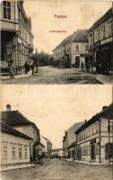 1907 Fogaras, Fagaras; Stertzing utca, gyógyszertár, Balló Mihály, Thierfeld Dávid üzlete és saját kiadása / street view, pharmacy, publisher&#039;s shop (Rb)