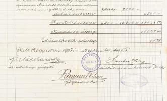 1907 Pécs, hőgyészi római katolikus iskola költségvetése