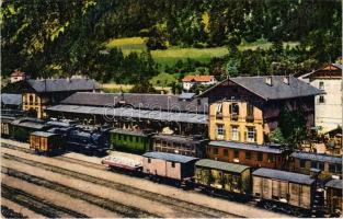 1915 Fortezza, Franzensfeste (Südtirol); Bahnhof / railway station, train, locomotive + K.u.k. Etappenstationskommando (EK)
