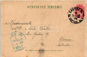 1897 (Vorläufer) Odessa, Odesa; Le Theatre, La Bourse, Le Duc de Richelieu / theatre, stock exchange...