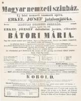 1840 Magyar Nemzeti Színhát előadásának plakátja, REPRINT!, 45×36 cm