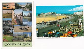 47 db MODERN külföldi város képeslap + 1 leporello / 47 modern unused European and other town-view p...