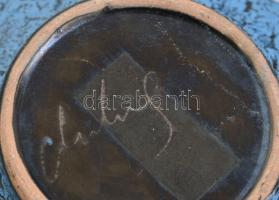 Mihály Béla: Ikebana. Jelzett, hibátlan, d: 19 cm