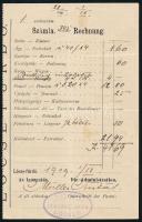 1909 Lőcse (Levoca), Felvidék, Lőcsefürdő igazgatósága által kiállított számla