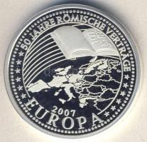 Európai Unió DN "50 éves a Római Szerződés" Ag emlékérem 8g T:PP