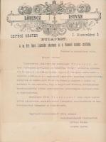 1896 Bp., Lőrincz István cipészmester, a M. Kir. Honv. Ludovika Akadémia és a Nemzeti Színház szállítója fejléces levélpapírjára írt, gépelt levél