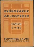 1929 Schwartz Lajos szőrmeáruk árjegyzéke 16 p