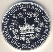 Németország 1990. "Reichstag előtti ünneplés" Ag emlékérem 15g T:PP