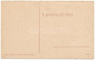 Lóvész, Livezi; Csík-Gyimesi vasútvonal, Lóvész vasútállomás, gőzmozdony, vonat. 1818. (W.L. ?) Berm...