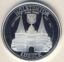 Németország DN "Holstentor Lübeck" Ag emlékérem 15g T:PP