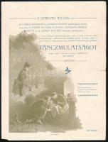 1902 Szarvas, a szarvasi ifjúság által szervezett táncmulatság meghívója, műsorral, 3 p.