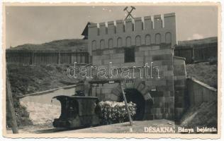 Désakna, Ocna Dejului; Lajos tárna 1879, bánya bejárata, bányavasút, vonat, iparvasút / mine entry, railway, train