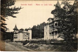 1909 Szováta-fürdő, Baile Sovata; Mária és Lila villa. Dragomán S.J. kiadása / villas (EM)