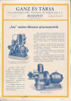 1929-1931 Ganz és Társa Am motor-dinamó gépcsoportok + Hazai Gépkereskedelmi Rt. Am jelű motorok, 2 db illusztrált ismertető prospektus