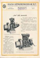1929-1931 Ganz és Társa "Am" motor-dinamó gépcsoportok + Hazai Gépkereskedelmi Rt. "A...