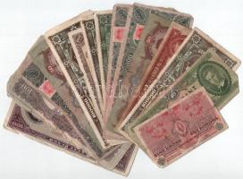 1932-1992. 14 darabos rossz tartású pengő és forint bankjegy tétel + 1916. 1K T:III-,IV