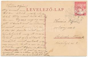 1917 Bikszád-gyógyfürdő, Baile Bixad; Vasútállomás, vonat, gőzmozdony, vasutasok. Divald Károly Fia ...