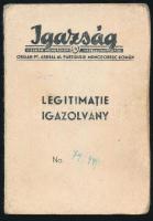 1949 Fényképes újságírói igazolvány (Igazság - Román Munkáspárt erdélyi lapja)